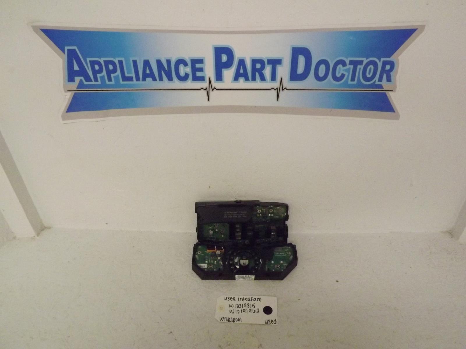 Whirlpool Washer W10319815 W10191962 User Interface Used Whirlpool Washer W10319815 W10191962 User Interface Used